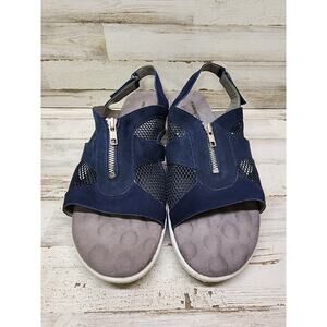 The Walking Cradle Company Spencer Slingback Blue Nubuck Mesh Size 13